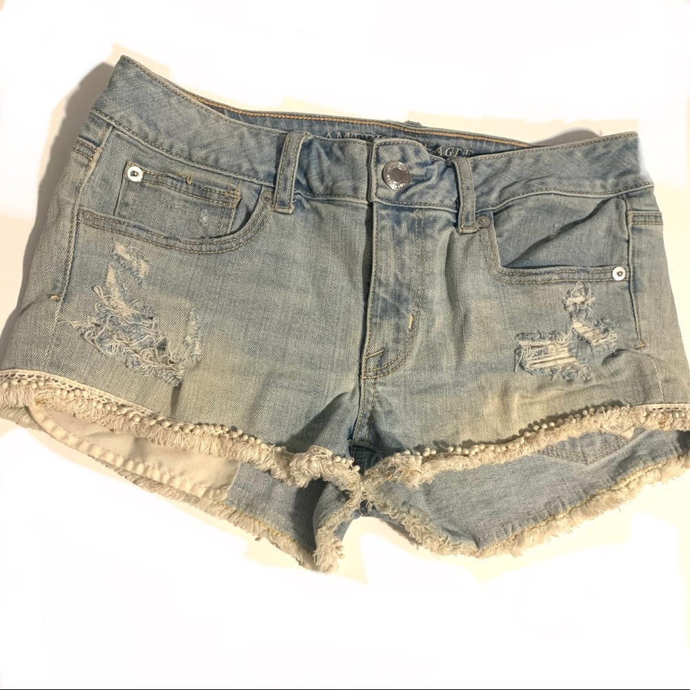 American Eagle Distressed Jean Shorts 6